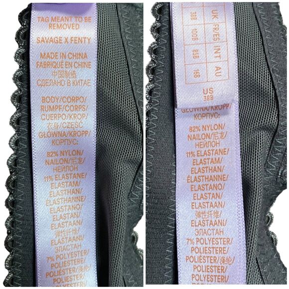 Savage X fenty bra size 38B living in the clouds iridescent caged demi bra nwot - Picture 10 of 10